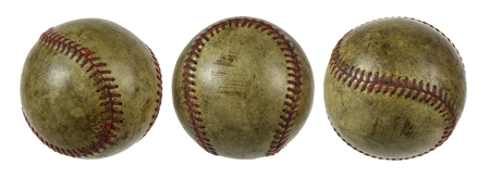Baseballs on White Backgroundの写真素材