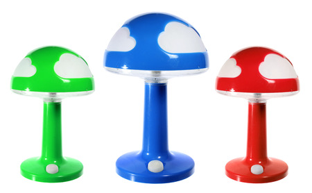 Table Lamps on White Backgroundの写真素材