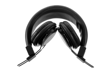 Headphone on White Backgroundの写真素材