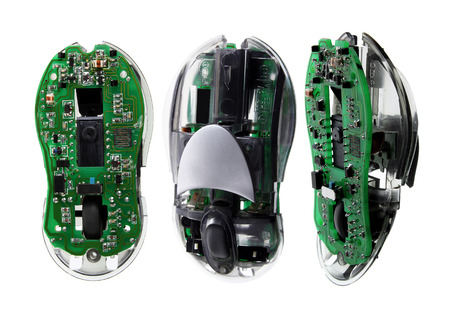 Computer Mouse on White Backgroundの写真素材