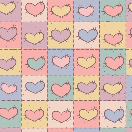 Seamless pattern with patchwork のイラスト素材