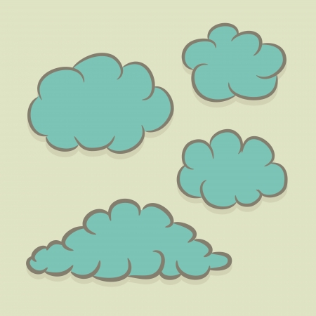 Set of cloudsのイラスト素材