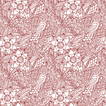 Ethnic doodle seamless pattern. のイラスト素材