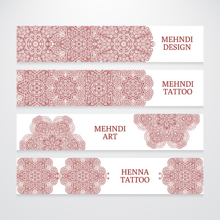 Set of flyer, horizontal banner templates. のイラスト素材