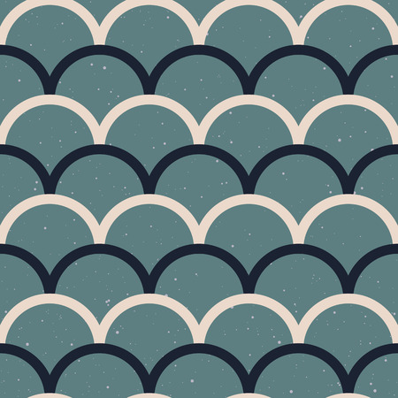 Abstract seamless pattern. Japanese style, fish scale. Blue and white colors. Vector design for fabric, wallpaper and wrap.のイラスト素材