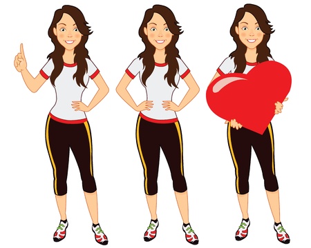 Female Personal Trainerのイラスト素材