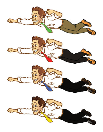 Flying Businessmanのイラスト素材