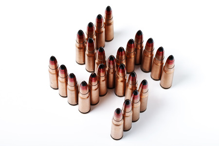 bullets isolated, a lot of different shapes and symmetry