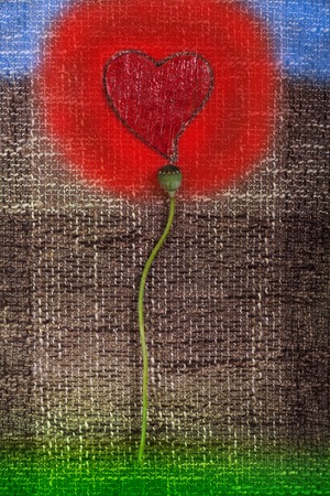 a flower heart love abstract backgroundの写真素材