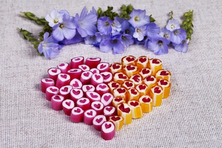 a Lovely heart candy canes