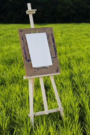 a Easel with a blank sheetの写真素材