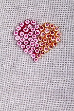 a Lovely heart candy canes