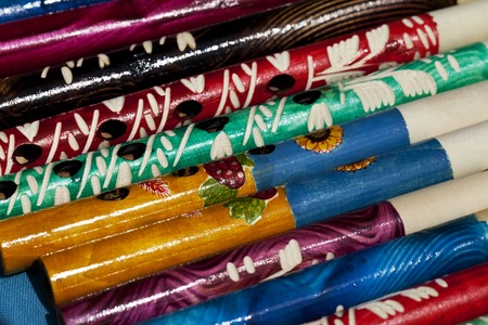 a wind musical instrument reedpipeの写真素材