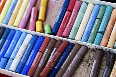 a chalks closeup beautiful backgroundの写真素材