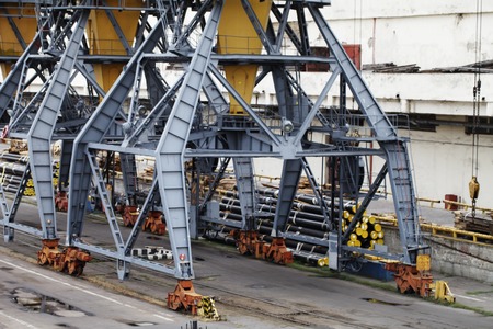 a port cranes  maritime trade ,  transportation  dock