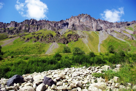 mountain landscape  , beautiful nature , gorges  peaks  valleys