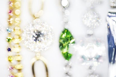blurred background with gems close-up, shiny stones, bokehの写真素材