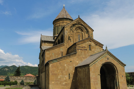 Svetitskhoveli Cathedral, and the courtyard of the monasteryのeditorial素材