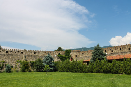 Svetitskhoveli monastery courtyardのeditorial素材