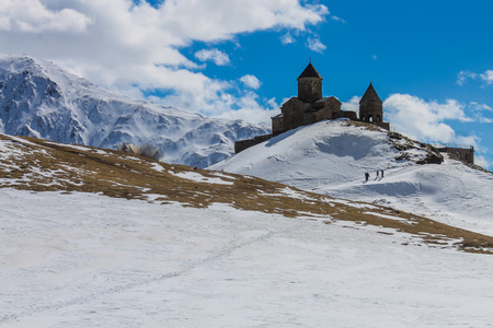 old georgian church winter viewの写真素材