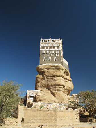 Wadi Dahr, summer residenceof imam Yahya, Yemeniaのeditorial素材