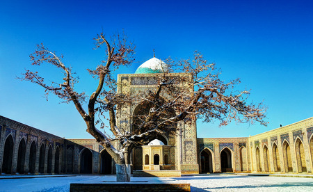 Mosque Kalyan courtyard as part of Po-i-Kalyan complex Bukhara, Uzbekistanのeditorial素材