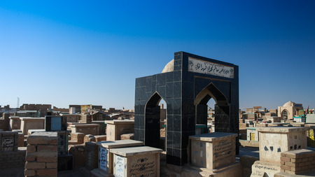 An-Najaf muslim cemetery, largest in the world, Iraqのeditorial素材