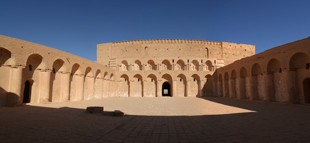 Indoor view of Al-Ukhaidir Fortress near Karbala, Iraqの写真素材