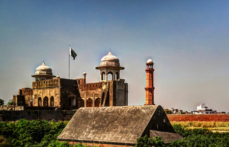 Panorama view of Lahore fort, Punjab, Pakistanのeditorial素材