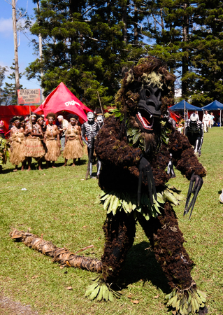Participants of the Mount Hagen local tribe festival in Papua new Guineaのeditorial素材