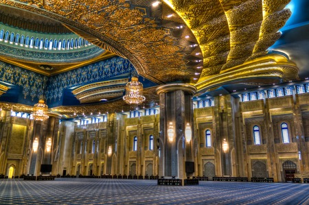 Kuwait Grand Mosque interior in Kuwait-city, Kuwaitのeditorial素材