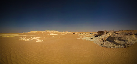 Panorama landscape at Great sand sea around Siwa oasis at Egypt