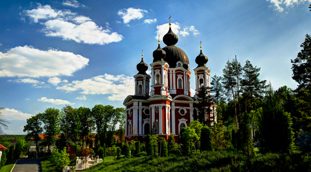 Exterior view to Curchi orthodox monastery at Orhei, Moldovaの写真素材