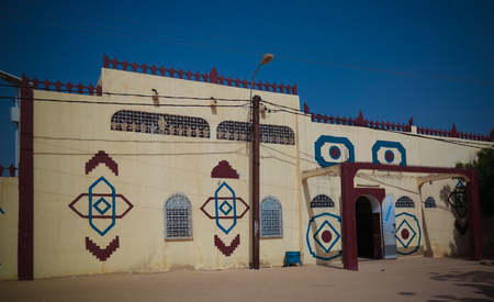 Exterior view to Maradi sultan residence at Maradi , Nigerのeditorial素材