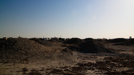 Exterior view to Dilmun mounds at Bahrain