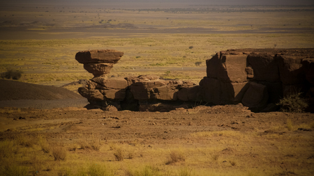 Rock formation at Sahara desert near Tchirozerine region near Agadez, Niger