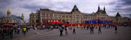 Football museum at Red Square in Moscow at FIFA football world cup - 21 June 2018, Moscow, Russiaのeditorial素材