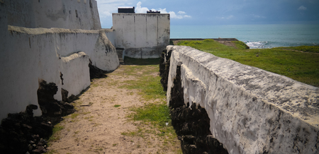 Exterior view to Elmina castle and fortress in Ghana