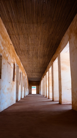 View to Royal Palaces of Abomey of Fon people in Beninのeditorial素材