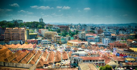 Aerial panoramic view to Antananarivo, the capital of Madagascarのeditorial素材