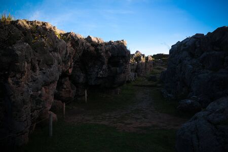 View to Rodadero place part of Sacsayhuaman  in Cusco, Peruの写真素材