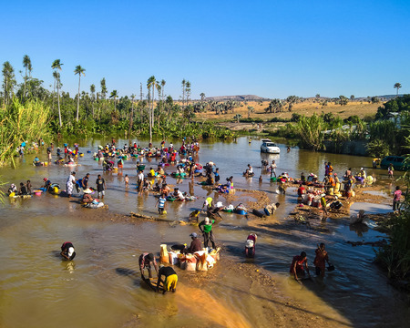 Mining of gems, gold and sapphires - 08 December 2018 Ilakaka Ihosy District, Ihorombe Region, Madagascarのeditorial素材