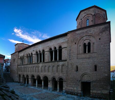 Exterior view to Saint Sophia ortodox church in Ohrid, North Macedonia