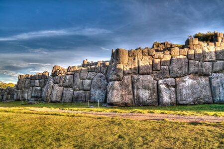 View to Sacsayhuaman  in Cusco, Peruの写真素材