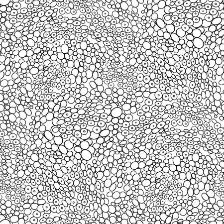Abstract graphic sand drawn in line art style. Marine vector seamless pattern. Colorimg book page designのイラスト素材