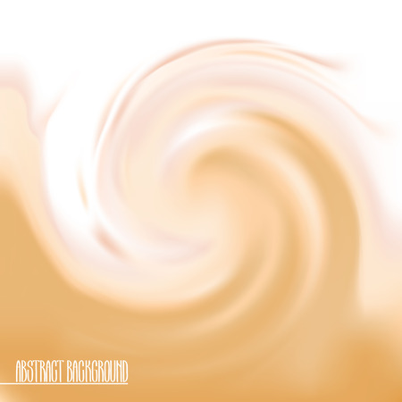 Abstract swirl background in gold colors. Vector wavy design. Sweet caramel.のイラスト素材