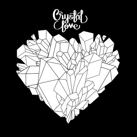 Graphic crystal heartのイラスト素材