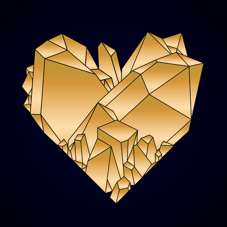 Graphic crystal heartの写真素材