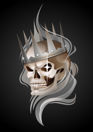 Skull in the crown.のイラスト素材