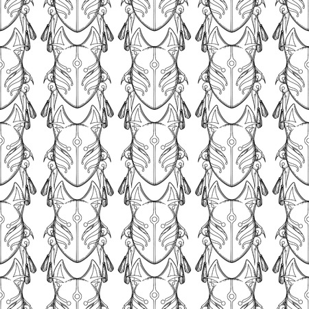 Graphic demon fox maskのイラスト素材